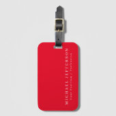 Einfache Schlichte Minimalistische Elegante Modern Gepäckanhänger (Vorderseite Vertikal)