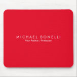 Einfache Schlichte Minimalistische Elegante Modern Mousepad<br><div class="desc">Erleben Sie dieses moderne,  elegante Design. Diese Vorlage kann an alle beruflichen Beruf angepasst werden.</div>