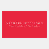 Einfache Schlichte Minimalistische Elegante Modern Rechteckiger Aufkleber (Vorderseite)