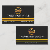 Einfache Schlichte Minimalistische Gelbe Taxis Str Visitenkarte (Vorne/Hinten)
