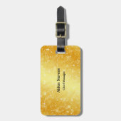 Einfache Schlichte Minimalistische klassische Gold Gepäckanhänger (Vorderseite vertikal)