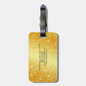 Einfache Schlichte Minimalistische klassische Gold Gepäckanhänger (Rückseite vertikal)