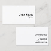 Einfache Schlichte Minimalistische Magician Busine Visitenkarte (Vorne/Hinten)