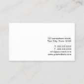 Einfache Schlichte Minimalistische Magician Busine Visitenkarte (Rückseite)