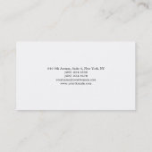 Einfache Schlichte Minimalistische Moderne Berufli Visitenkarte (Rückseite)