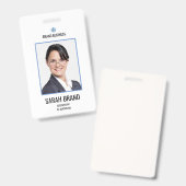 Einfache Schlichte Mitarbeiterkennung Ausweis (Vorder- & Rückseite)