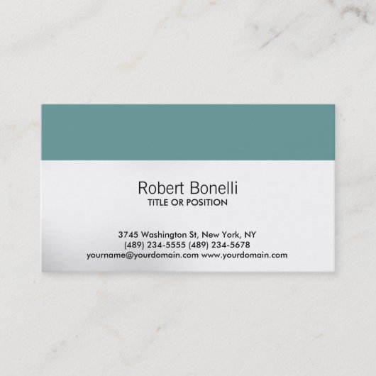 Einfache Schlichte-moderne Business Card Visitenkarte (Vorderseite)