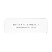 Einfache Schlichte moderne Elegante Rücksendeadres (Vorne)