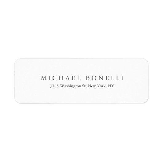 Einfache Schlichte moderne Elegante Rücksendeadres (Vorne)