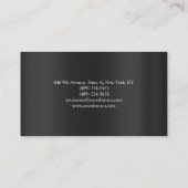 Einfache Schlichte, moderne graue Hintergrundgesch Visitenkarte (Rückseite)