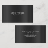 Einfache Schlichte, moderne graue Hintergrundgesch Visitenkarte (Vorne/Hinten)