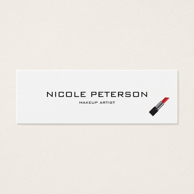 Einfache Schlichte Moderne Makeup Künstlerernennun (Vorderseite)
