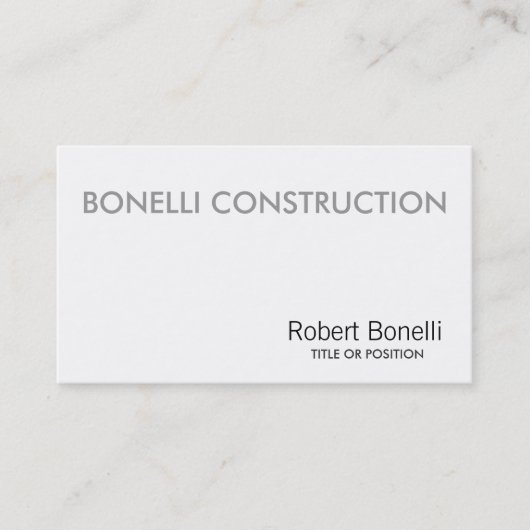 Einfache Schlichte, moderne Visitenkarte (Vorderseite)