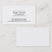 Einfache Schlichte, moderne Visitenkarte (Vorne/Hinten)