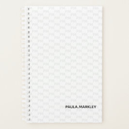 Einfache Schlichte Monogram Moderne Muster Planer