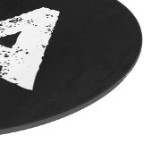 Einfache schlichte Monogramme in Schwarz-Weiß Schneidebrett (Ecke)