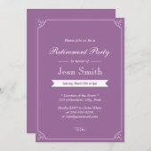 Einfache Schlichte Party Einladungen für die Alter (Vorne/Hinten)