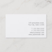 Einfache Schlichte Red Beautician Business Card Visitenkarte (Rückseite)