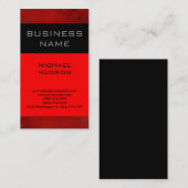 Einfache Schlichte Red Black Consultant-Visitenkar Visitenkarte (Vorne/Hinten)