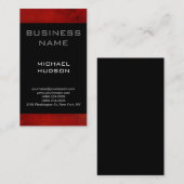 Einfache Schlichte Red Black Consultant-Visitenkar Visitenkarte (Vorne/Hinten)