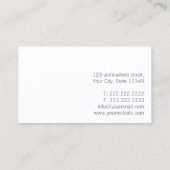 Einfache Schlichte Red Equine Dentis Business Card Visitenkarte (Rückseite)