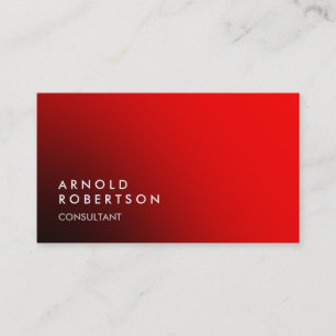 Einfache Schlichte Red Trendy Business Card Visitenkarte