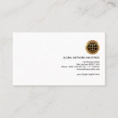 Einfache schlichte Retro kreative kastanienbraune Visitenkarte (Rückseite)