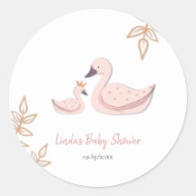 Einfache Schlichte Rosa Princess Swan Baby Dusche