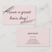 Einfache Schlichte rosafarbene, stylische Visitenk Visitenkarte (Vorne/Hinten)