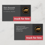 Einfache Schlichte Rot-Tab-Box LKW-Transport Visitenkarte (Vorne/Hinten)