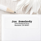 Einfache Schlichte Rücksendeadresse (Insitu)