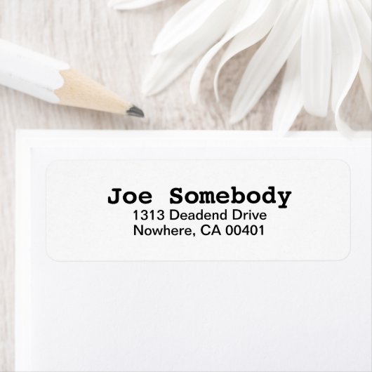 Einfache Schlichte Rücksendeadresse (Insitu)