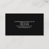 Einfache Schlichte Schwarz-Gelb-Stylist Makeup Art Visitenkarte (Rückseite)