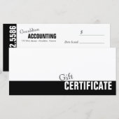 Einfache Schlichte Schwarz-Weiß-Geschenkkarte (Vorne/Hinten)