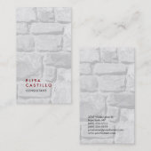 Einfache Schlichte Schwarz-weiß Stones Trendy Cons Visitenkarte (Vorne/Hinten)