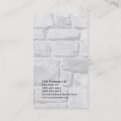 Einfache Schlichte Schwarz-weiß Stones Trendy Cons Visitenkarte (Rückseite)