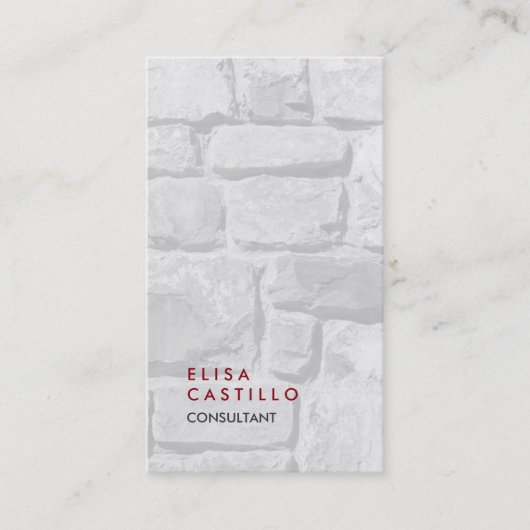 Einfache Schlichte Schwarz-weiß Stones Trendy Cons Visitenkarte (Vorderseite)