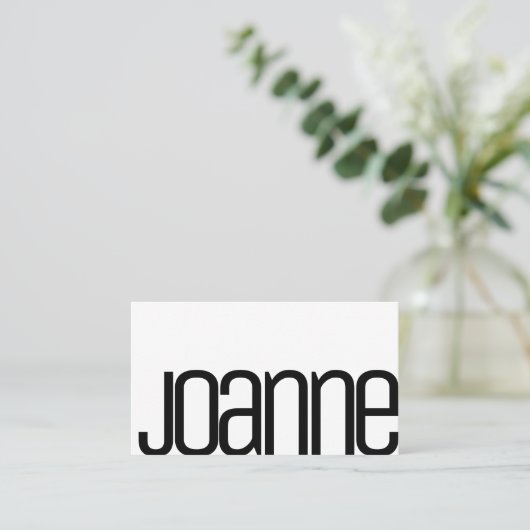 Einfache Schlichte Schwarz-weiße Minimalistische B Visitenkarte (Stehend Vorderseite)