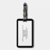 Einfache Schlichte schwarze Grenze Minimalistisch Gepäckanhänger (Rückseite vertikal)