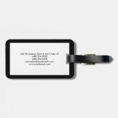 Einfache Schlichte schwarze Grenze Minimalistisch Gepäckanhänger (Rückseite horizontal)