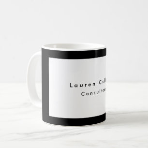 Einfache Schlichte schwarze Grenze Minimalistisch Kaffeetasse