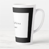 Einfache Schlichte schwarze Grenze Minimalistisch Milchtasse (Rechts)