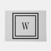 Einfache Schlichte schwarze Grenze und Anfangsbuch Fußmatte (Vorderseite)