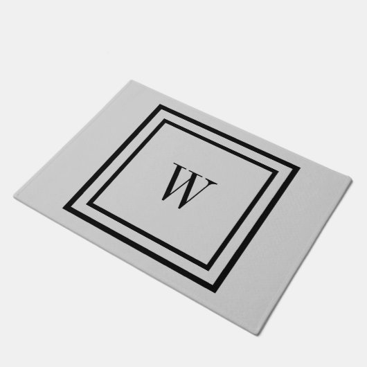 Einfache Schlichte schwarze Grenze und Anfangsbuch Fußmatte (Schrägansicht)