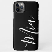 Einfache Schlichte Schwarze Kalligrafie für Kurze  iPhone Hülle (Rückseite)