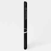 Einfache Schlichte Schwarze Kalligrafie für Kurze iPhone Hülle (Linke Seite)