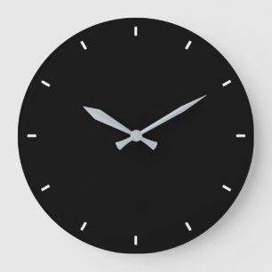 Einfache schlichte schwarze Minimalistische leere Große Wanduhr