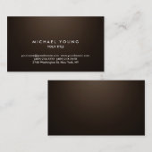 Einfache Schlichte Sepia Beruflich einzigartig Visitenkarte (Vorne/Hinten)