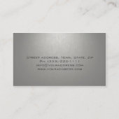 Einfache schlichte silberne kundenspezifische visitenkarte (Rückseite)