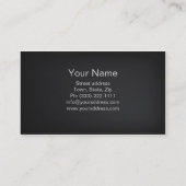 Einfache schlichte silberne visitenkarte (Rückseite)